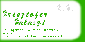 krisztofer halaszi business card